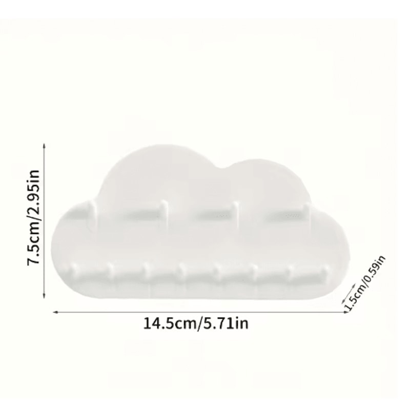 Cloud Shaped Jewelry Hook White Necklace And Bracelet Wall Organizer 1