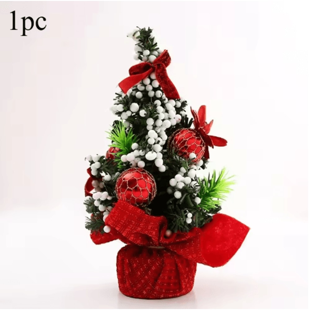 Mini Merry Christmas Tree 20cm Desktop Holiday Decoration For Home And Office 1
