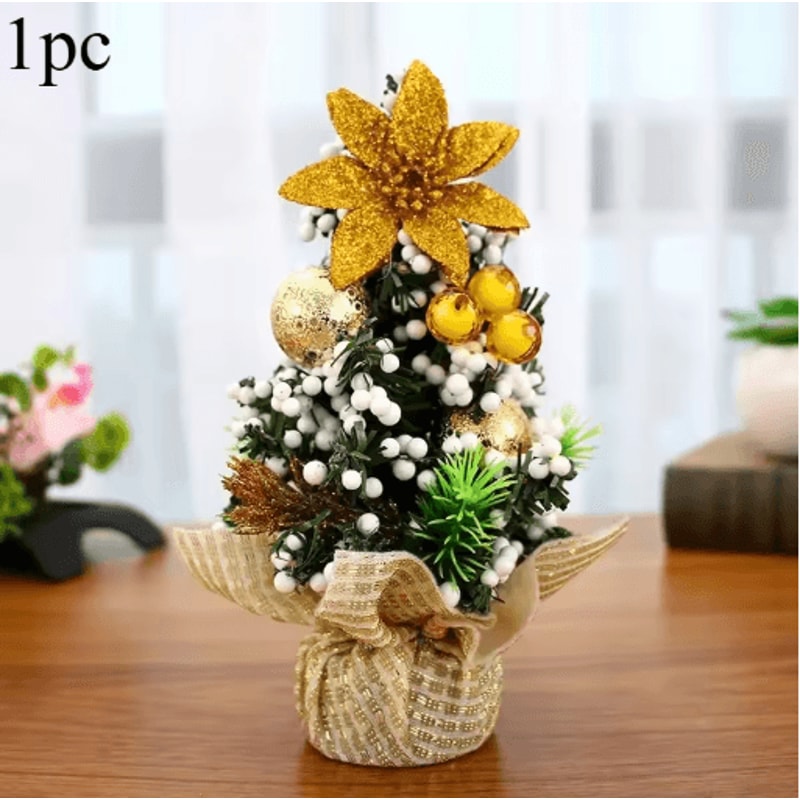 Mini Merry Christmas Tree 20cm Desktop Holiday Decoration For Home And Office 2