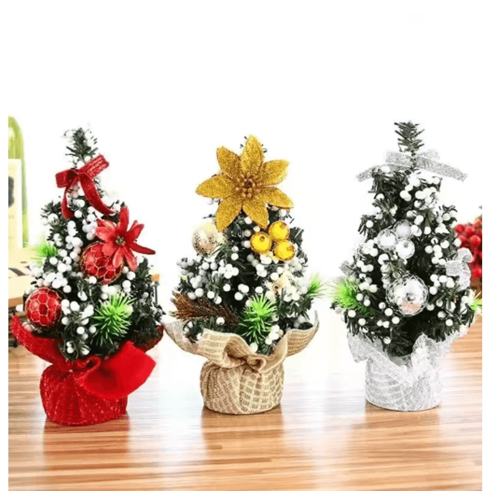 Mini Merry Christmas Tree 20cm Desktop Holiday Decoration For Home And Office 0
