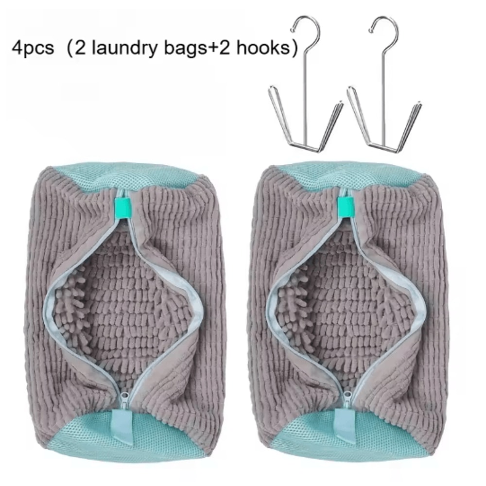 Reusable Shoe Washing Bags With Zipper 4Pack HeavyDuty Laundry Drying Bags For All Shoe Types 2