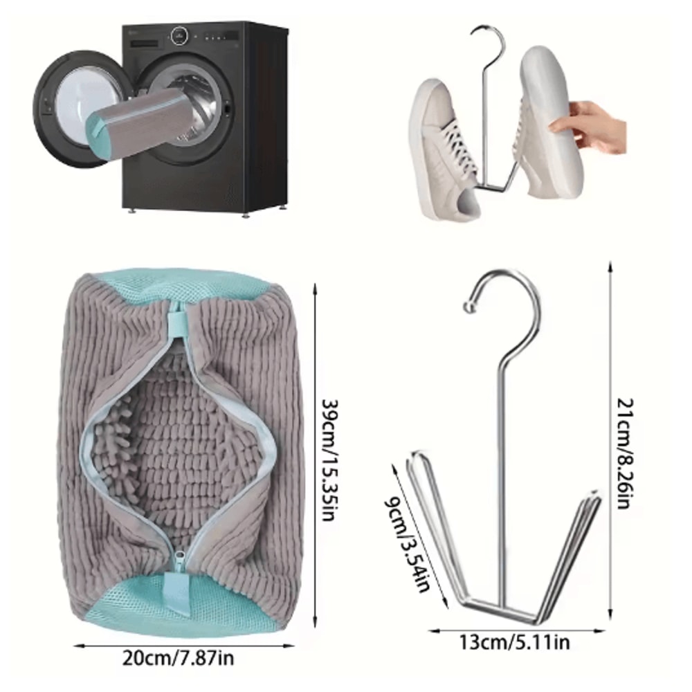 Reusable Shoe Washing Bags With Zipper 4Pack HeavyDuty Laundry Drying Bags For All Shoe Types 3