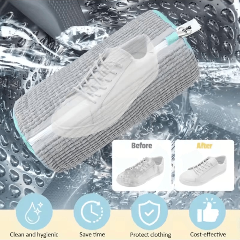 Reusable Shoe Washing Bags With Zipper 4Pack HeavyDuty Laundry Drying Bags For All Shoe Types 5