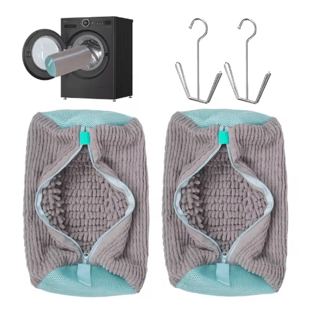 Reusable Shoe Washing Bags With Zipper 4Pack HeavyDuty Laundry Drying Bags For All Shoe Types 0