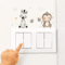 Cute Cartoon Animal Wall Stickers 6Piece Set PVC Switch Room Decor Decals 0