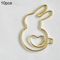 Rabbit HeartShaped Paper Clips 10Pack Cute Bookmarks DIY Craft Accessories 1