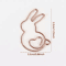 Rabbit HeartShaped Paper Clips 10Pack Cute Bookmarks DIY Craft Accessories 6