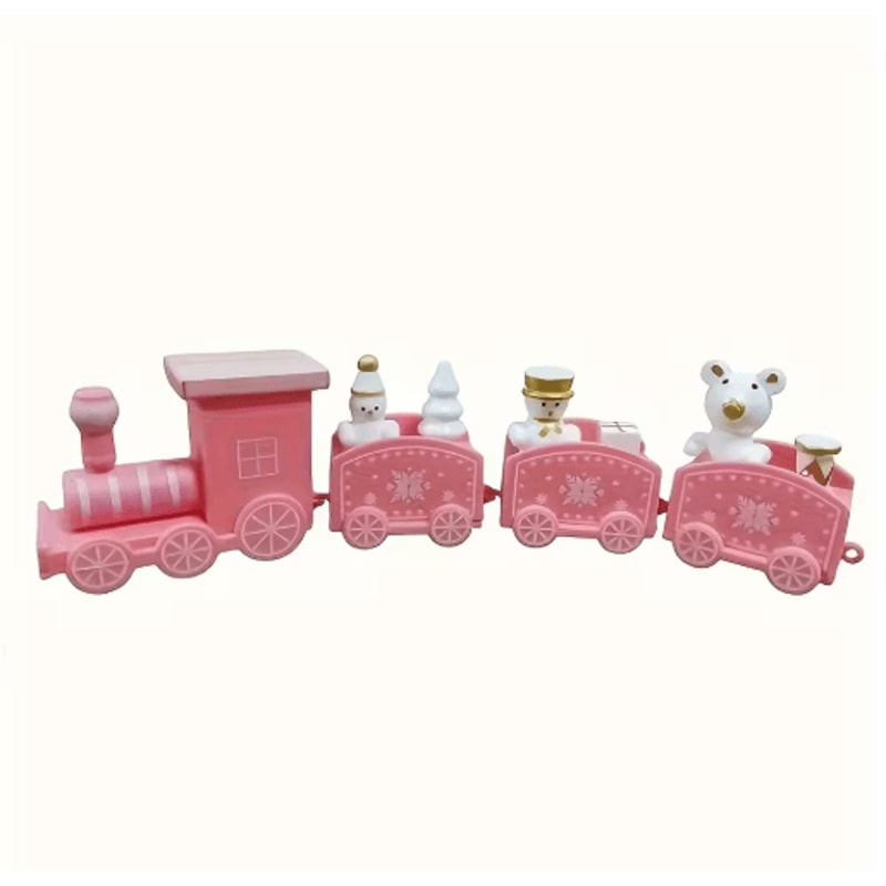 Decorative Plastic Train Figurine Collectible Home Holiday Party Ornament 1