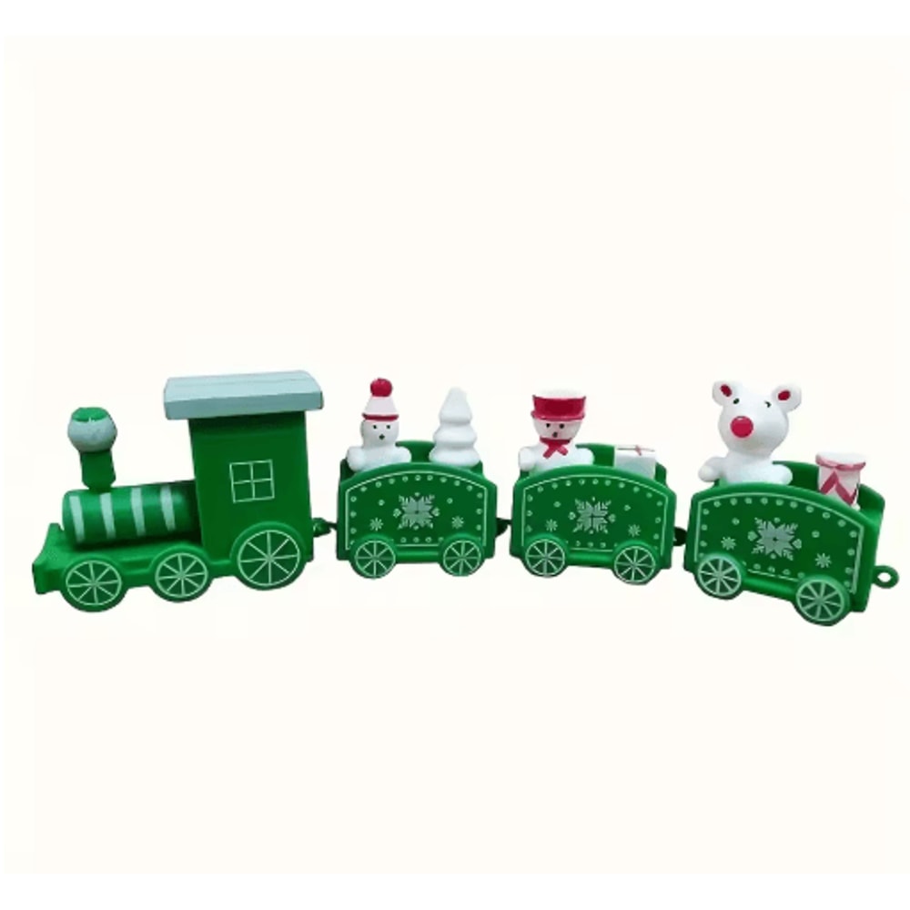 Decorative Plastic Train Figurine Collectible Home Holiday Party Ornament 2