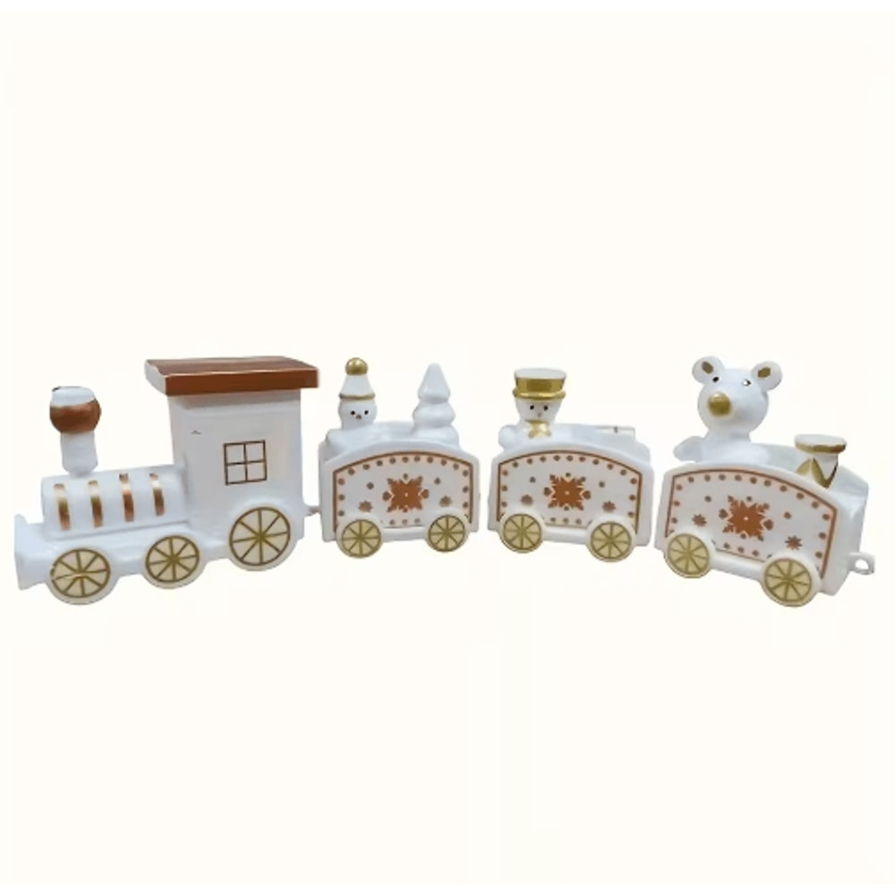 Decorative Plastic Train Figurine Collectible Home Holiday Party Ornament 3