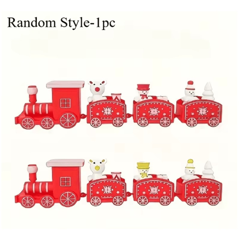 Decorative Plastic Train Figurine Collectible Home Holiday Party Ornament 4