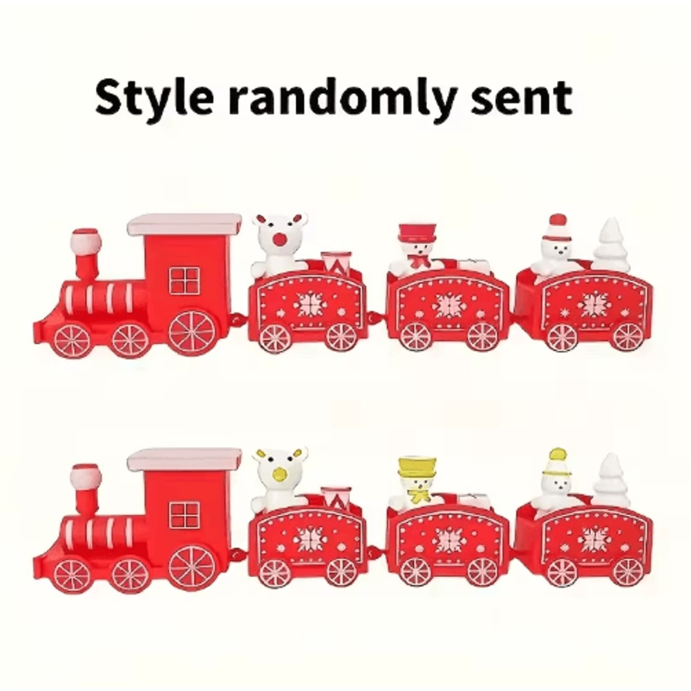 Decorative Plastic Train Figurine Collectible Home Holiday Party Ornament 5