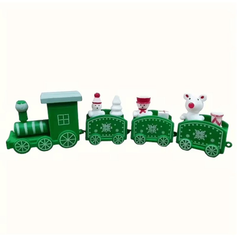 Decorative Plastic Train Figurine Collectible Home Holiday Party Ornament 6