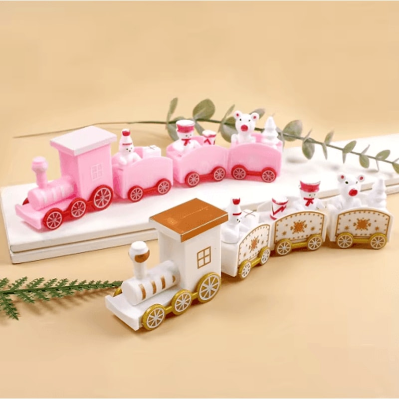 Decorative Plastic Train Figurine Collectible Home Holiday Party Ornament 8