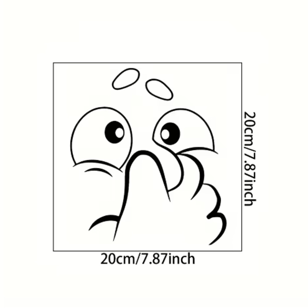 Cute Cartoon Bathroom Toilet Stickers Creative Fun Wall Toilet Art Decor 2