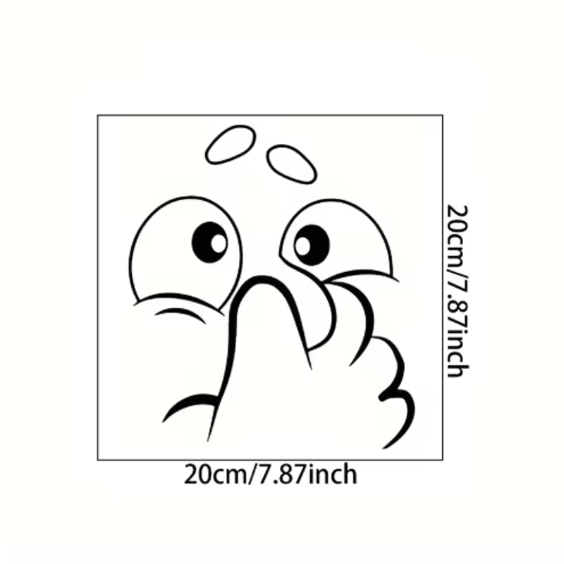 Cute Cartoon Bathroom Toilet Stickers Creative Fun Wall Toilet Art Decor 2