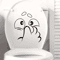 Cute Cartoon Bathroom Toilet Stickers Creative Fun Wall Toilet Art Decor 5