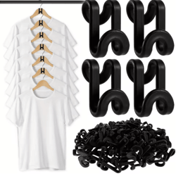 heavy-duty clothes hanger connector hooks (20-pack) – space-saving cascading closet organizers