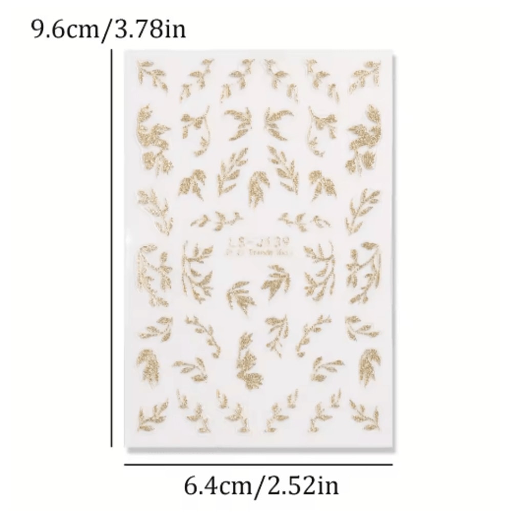 Autumn Leaf Nail Art Stickers 2Pack Waterproof SelfAdhesive DIY Manicure Decals 2