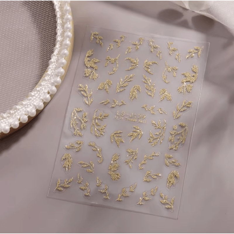 Autumn Leaf Nail Art Stickers 2Pack Waterproof SelfAdhesive DIY Manicure Decals 4