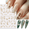 Autumn Leaf Nail Art Stickers 2Pack Waterproof SelfAdhesive DIY Manicure Decals 0