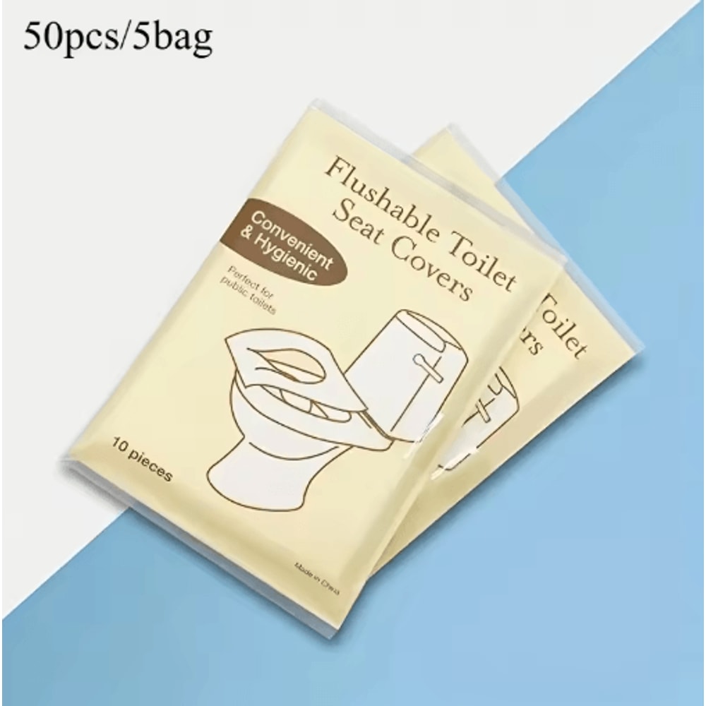 Disposable Toilet Seat Covers 2050100Pack Thickened Hygienic Paper Toilet Mats For Travel Home 3
