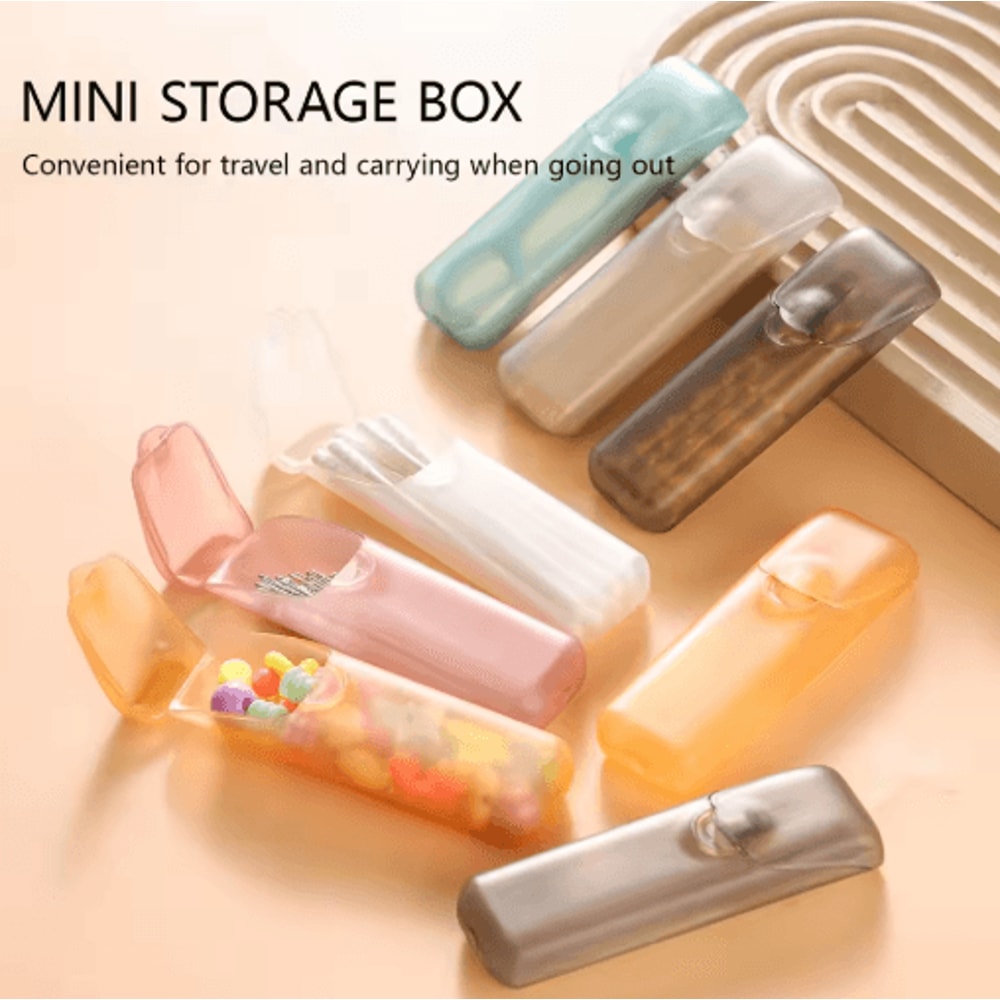 Portable Mini Toothpick Holder With Lid Compact Toothpick Storage Box For Home Dining 2
