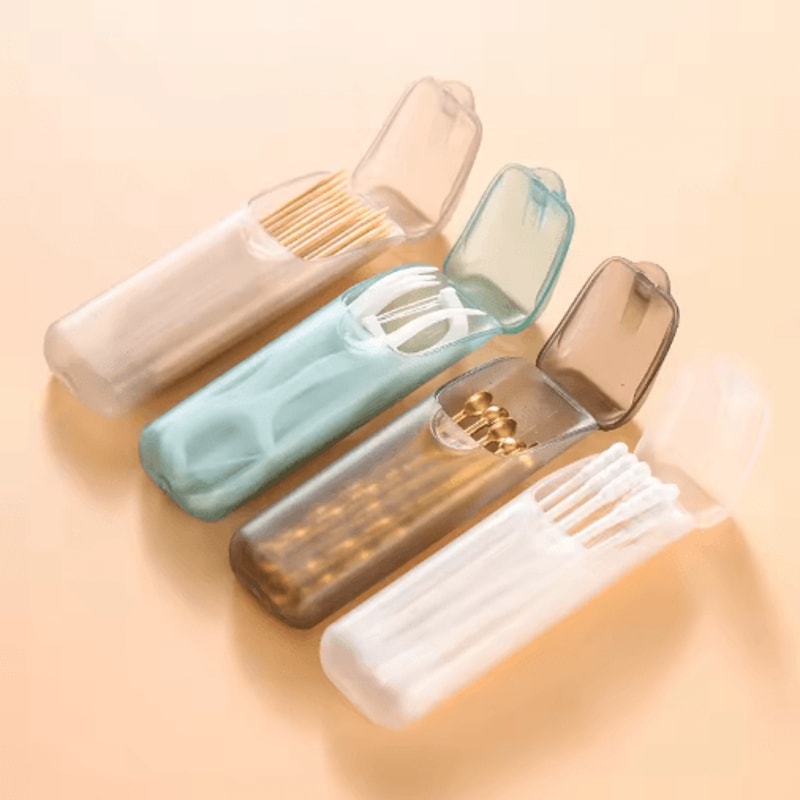 Portable Mini Toothpick Holder With Lid Compact Toothpick Storage Box For Home Dining 6