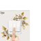Golden Artificial Flower Switch Sticker SelfAdhesive Wall Decor Accent 1pc 2pcs 2