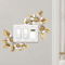 Golden Artificial Flower Switch Sticker SelfAdhesive Wall Decor Accent 1pc 2pcs 7