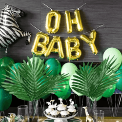 artificial tropical palm leaves with stems – plastic greenery for home, garden & event decor