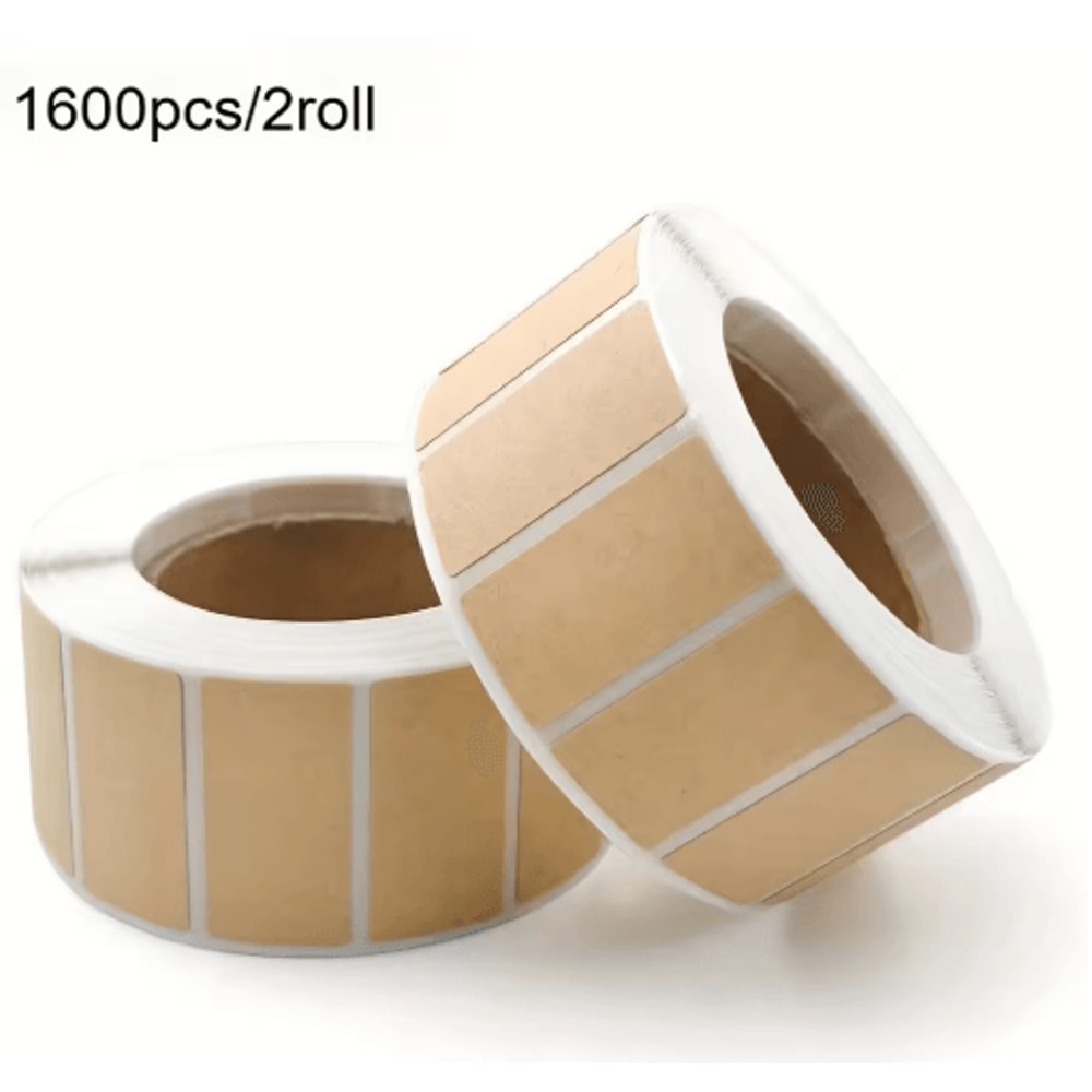 Kraft Paper Sealing Label Stickers 1600Pack SelfAdhesive Handwritten Packaging Organization Label 1
