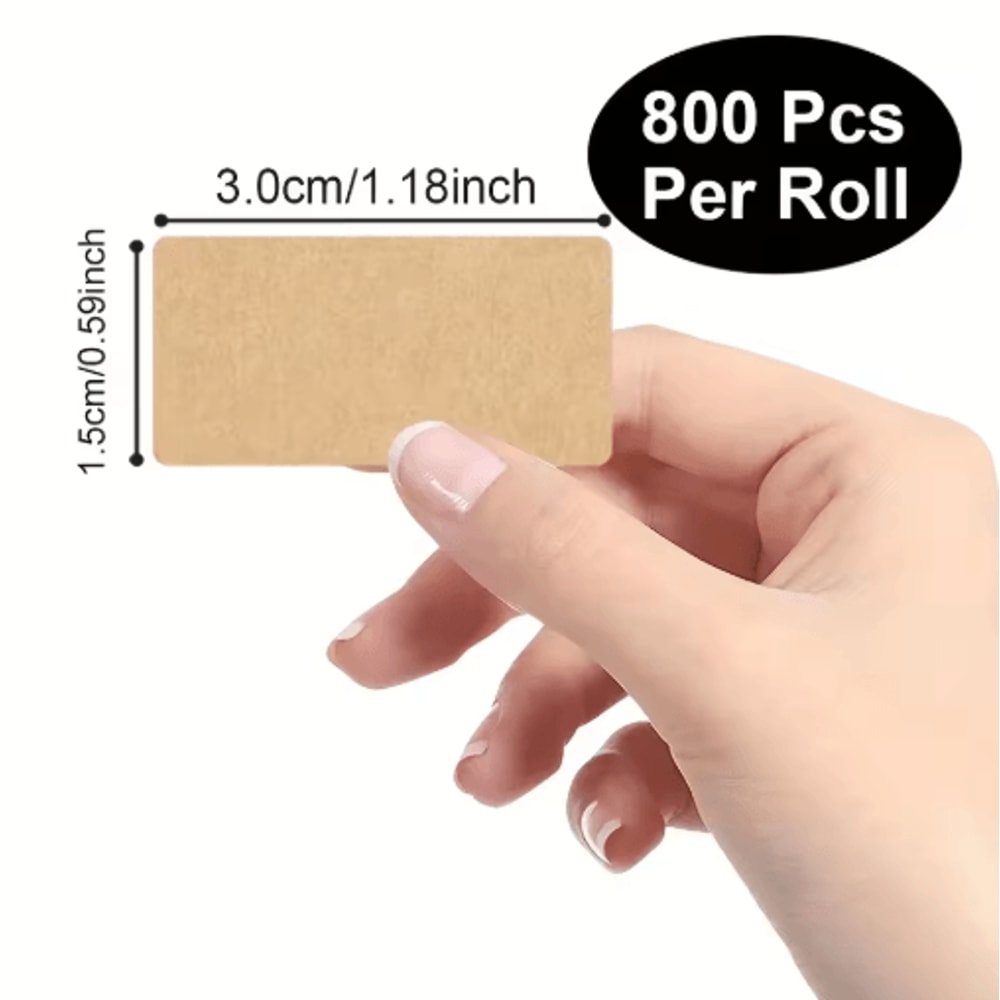 Kraft Paper Sealing Label Stickers 1600Pack SelfAdhesive Handwritten Packaging Organization Label 2
