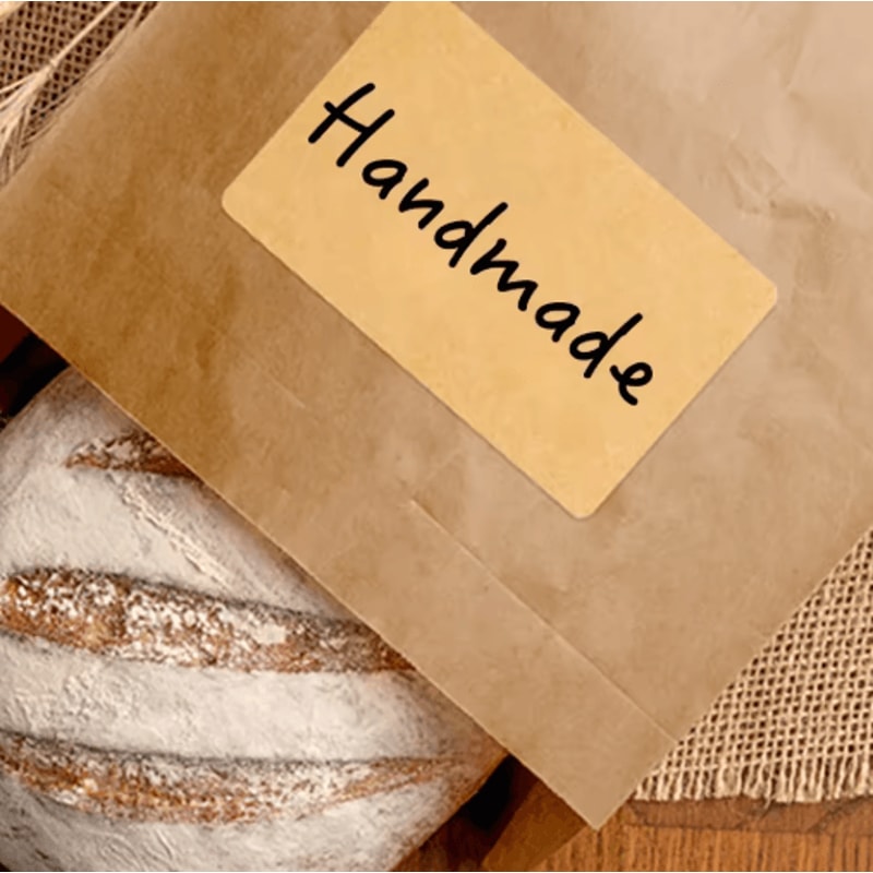 Kraft Paper Sealing Label Stickers 1600Pack SelfAdhesive Handwritten Packaging Organization Label 3