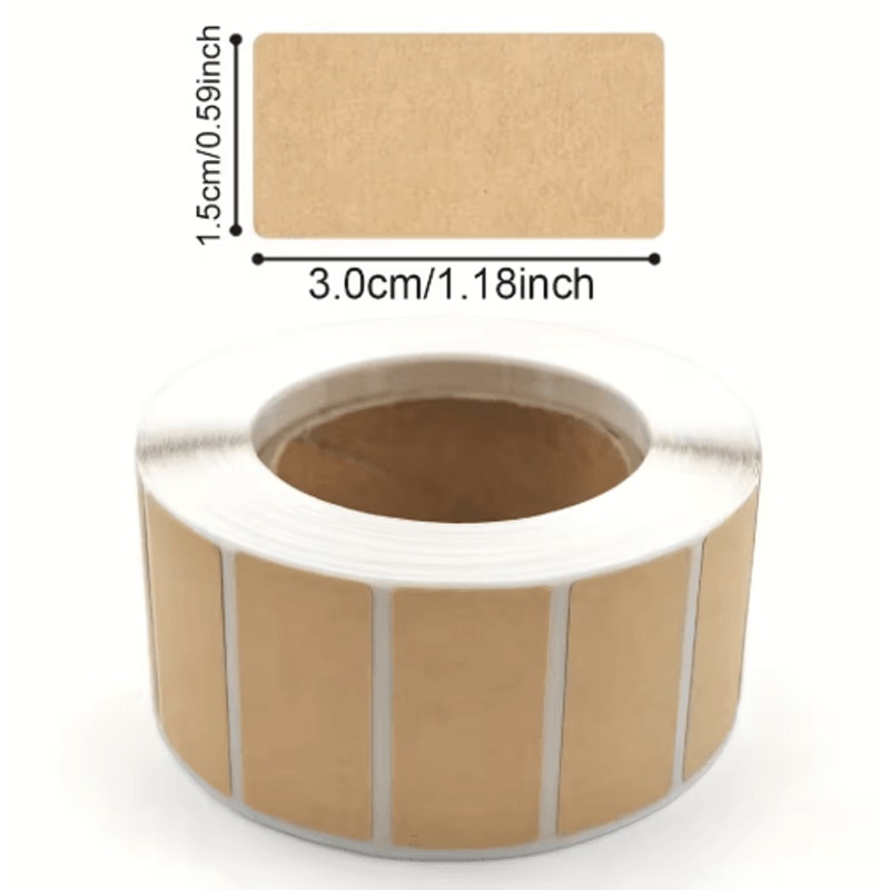 Kraft Paper Sealing Label Stickers 1600Pack SelfAdhesive Handwritten Packaging Organization Label 5
