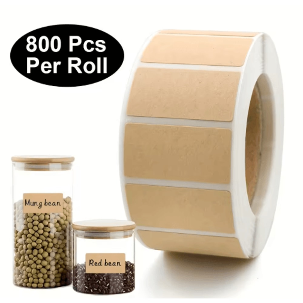 Kraft Paper Sealing Label Stickers 1600Pack SelfAdhesive Handwritten Packaging Organization Label 6