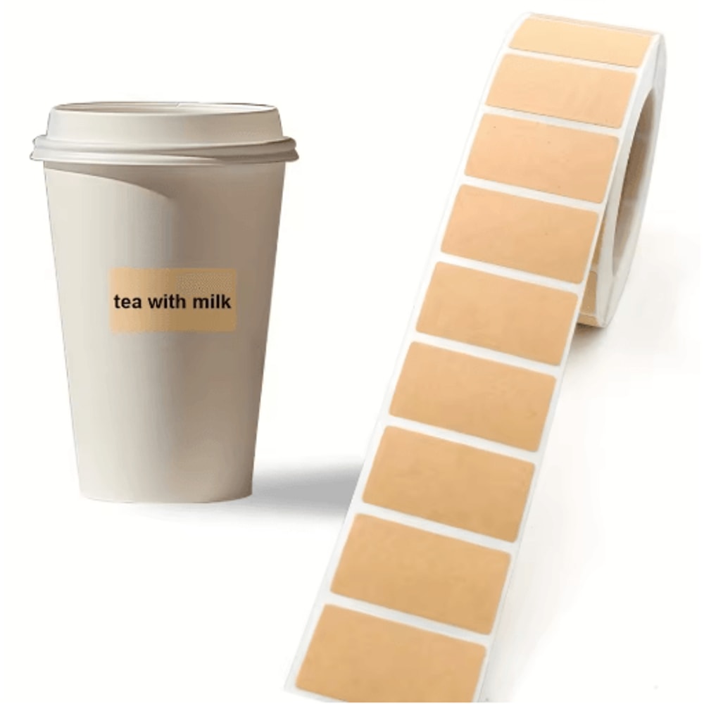 Kraft Paper Sealing Label Stickers 1600Pack SelfAdhesive Handwritten Packaging Organization Label 0