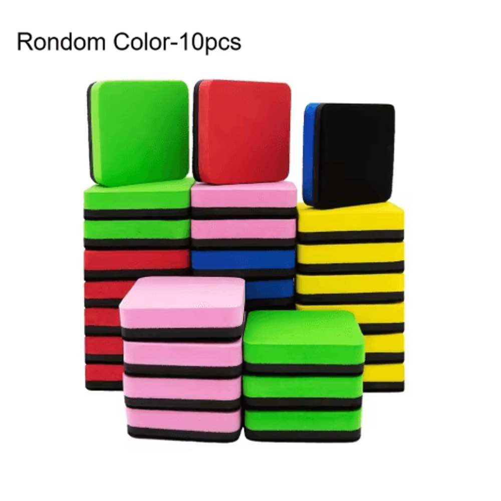 Magnetic Whiteboard Erasers 10Pack DualColor Marker Cleaner For Office Classroom Use 1