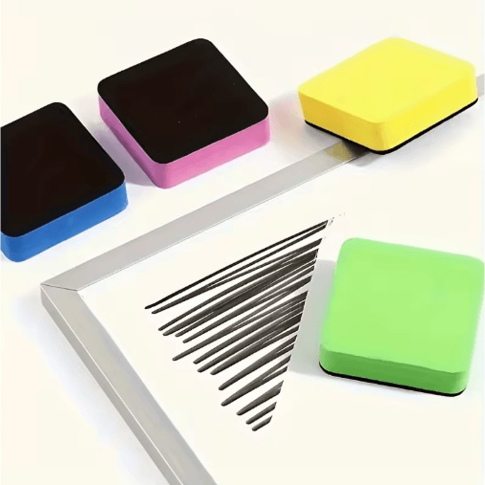 Magnetic Whiteboard Erasers 10Pack DualColor Marker Cleaner For Office Classroom Use 4
