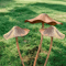 Retro Rusty Metal Mushroom Garden Decor 3Piece Set Vintage Outdoor Mushroom Statues 5