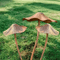 Retro Rusty Metal Mushroom Garden Decor 3Piece Set Vintage Outdoor Mushroom Statues 5