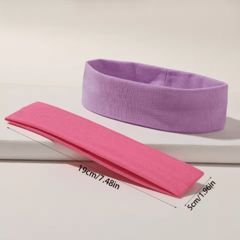 Solid Color Sports Headbands For Women Stretch Elastic Hairbands For Fitness Yoga And Makeup 2