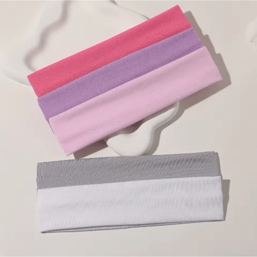 Solid Color Sports Headbands For Women Stretch Elastic Hairbands For Fitness Yoga And Makeup 3