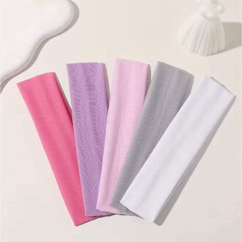 Solid Color Sports Headbands For Women Stretch Elastic Hairbands For Fitness Yoga And Makeup 0