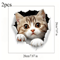 3D Cute Cat Toilet Stickers Removable Waterproof Kitten Vinyl Decals For Bathroom Decor 1