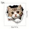 3D Cute Cat Toilet Stickers Removable Waterproof Kitten Vinyl Decals For Bathroom Decor 2