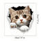 3D Cute Cat Toilet Stickers Removable Waterproof Kitten Vinyl Decals For Bathroom Decor 3