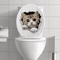 3D Cute Cat Toilet Stickers Removable Waterproof Kitten Vinyl Decals For Bathroom Decor 6