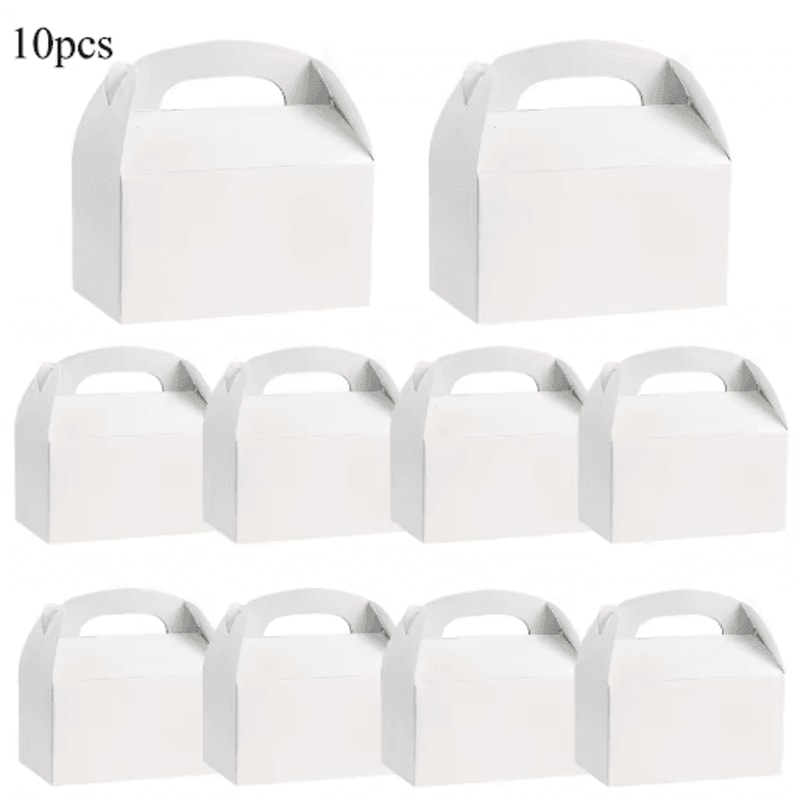 Party Favor Gift Boxes With Handles 10Pack Handheld Cake Gift Packaging For Special Occasions 1
