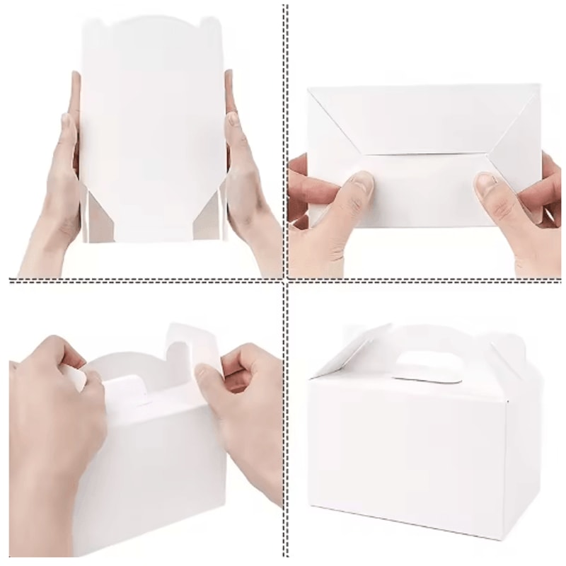 Party Favor Gift Boxes With Handles 10Pack Handheld Cake Gift Packaging For Special Occasions 3